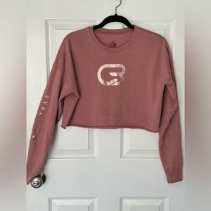 Gymshark Women's Cropped Logo Sweatshirt - Dusty Rose